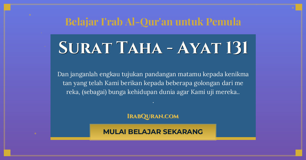 Thumbnail Surat Taha Ayat 131