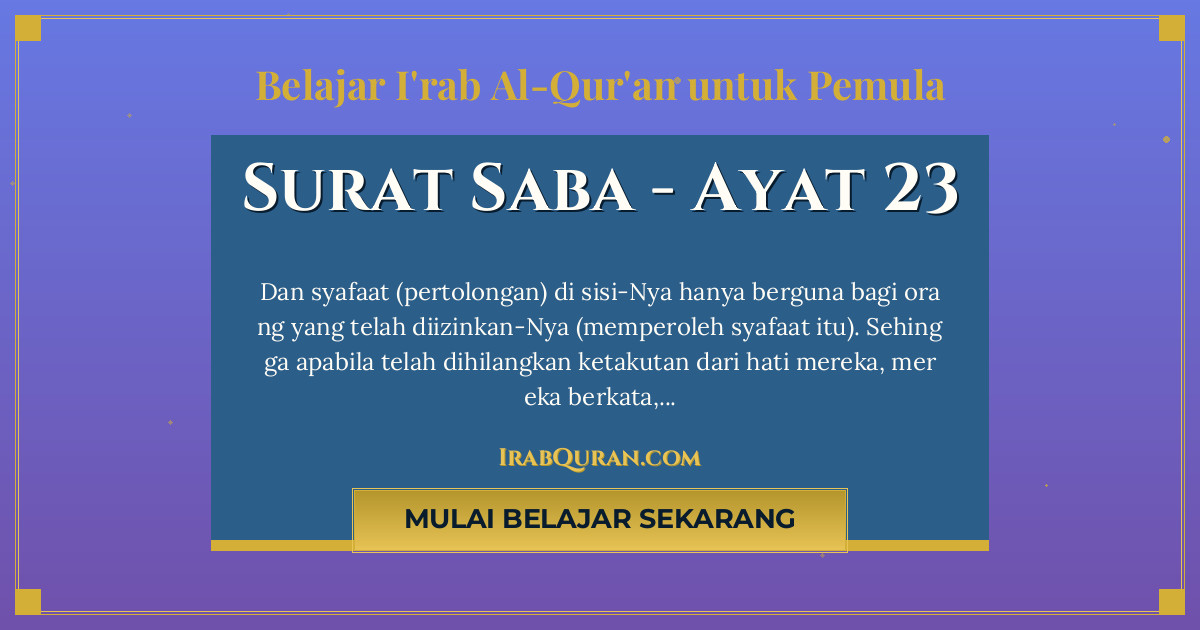 Thumbnail Surat Saba Ayat 23