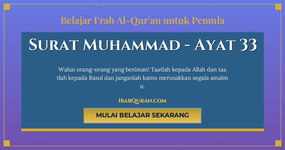 Thumbnail Surat Muhammad Ayat 33
